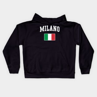 Milano Milan Italy Italiano Italia Italian Flag Kids Hoodie